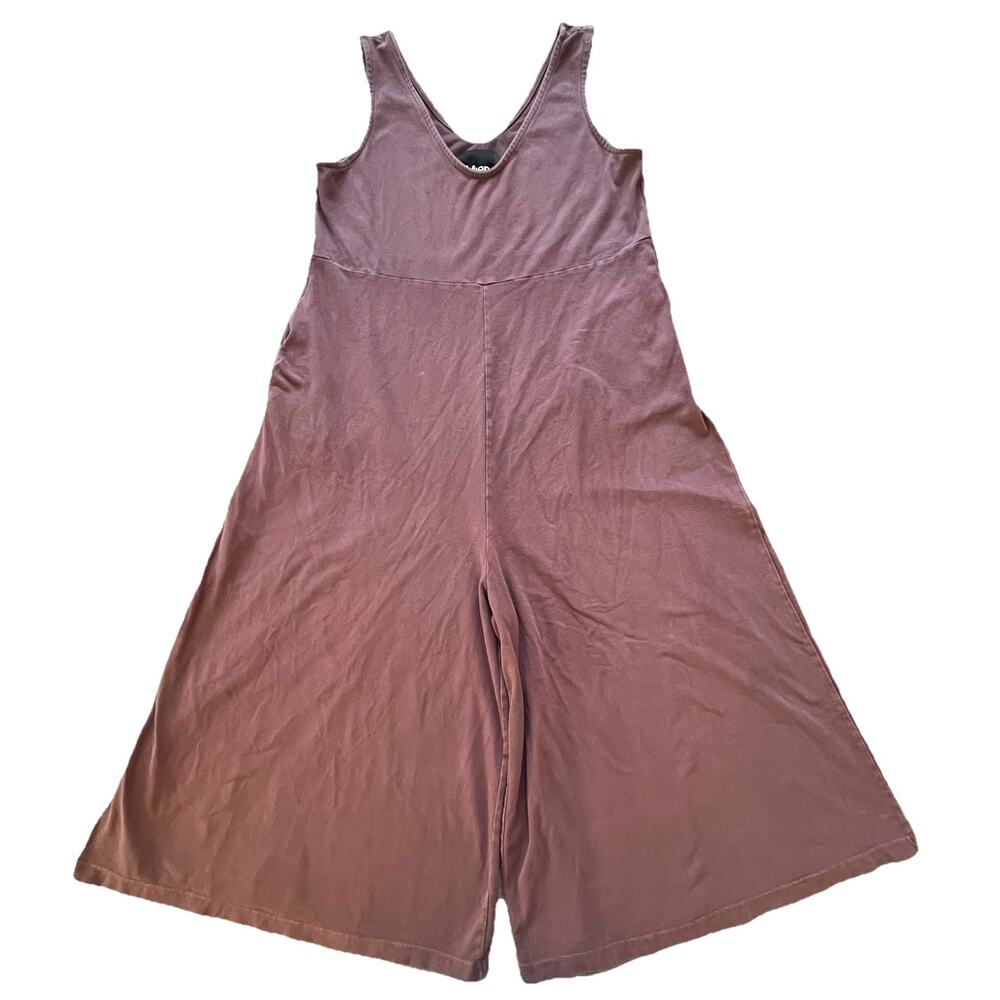 Mien Women’s Purple Lakeside Organic Cotton Wideleg Jumpsuit Made In USA Medium